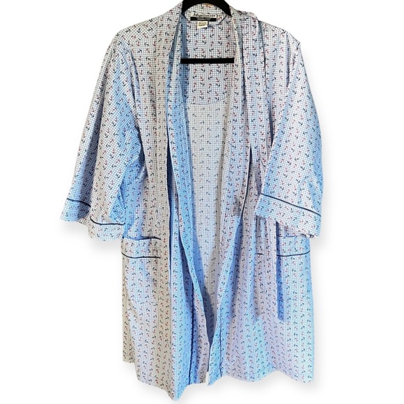 Magellan Unisex Multicolor Patterned Robe Size OS Lounge Cozy Travelwear - Picture 1 of 10